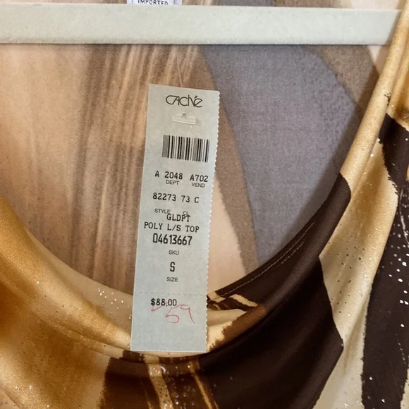 NWOT CACHE WOMENS WRAP TOP SIZE S - Picture 6 of 9